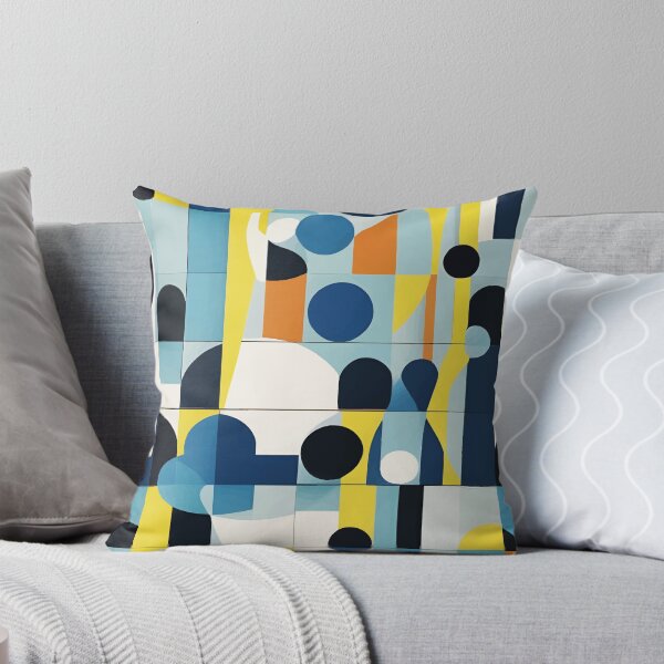 Aperçu de l'œuvre Mcm 043 - (cercles - bleu, blanc et jaune) créée et vendue par leartset.
