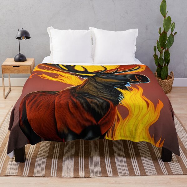 Item preview, Fire Moose, Ai Generated Art designed and sold by ACC .