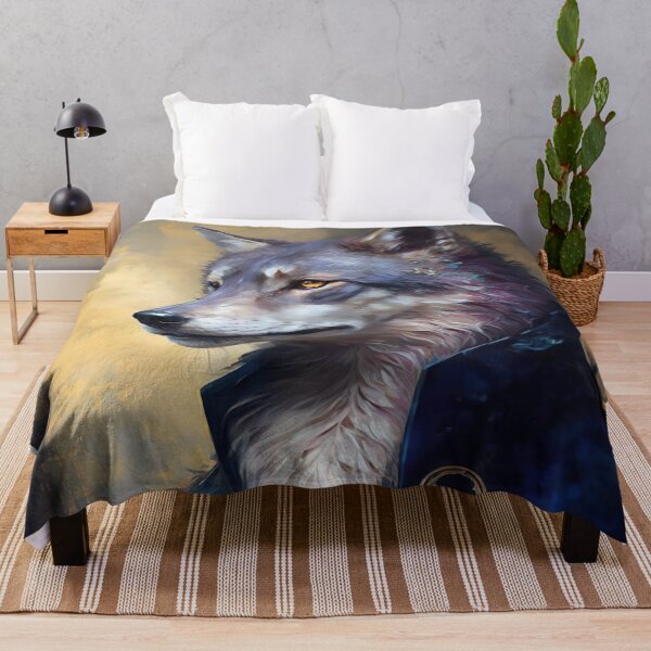 Item preview, WOLF Portrait, Pet Portrait Royal, Renaissance Animal Painting, Pet Lover Gif, AI art, Print Art designed and sold by XIX361ART.