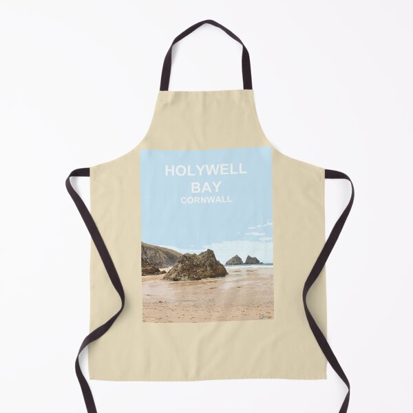Item preview, Holywell Bay Cornwall. Cornish gift. Travel poster designed and sold by BarbaraGlebska.