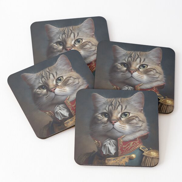 Item preview, CAT Portrait, Imperial Pet Portrait, Renaissance Animal Painting,  Pet Lover Gif, AI art, Print Art designed and sold by XIX361ART.