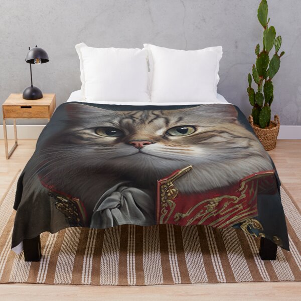 Item preview, CAT Portrait, Imperial Pet Portrait, Renaissance Animal Painting,  Pet Lover Gif, AI art, Print Art designed and sold by XIX361ART.