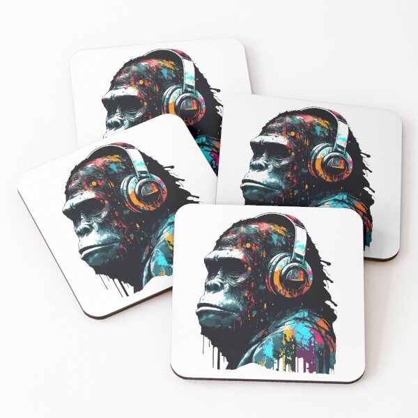 Item preview, The Monkey listens to music in style designed and sold by Melcu.