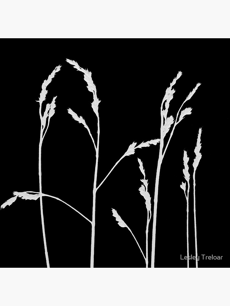 Thumbnail 4 of 4, Pillow, Monochrome Grasses designed and sold by latreloar.