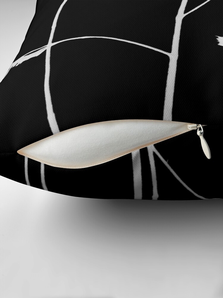 Thumbnail 2 of 4, Pillow, Monochrome Grasses designed and sold by latreloar.