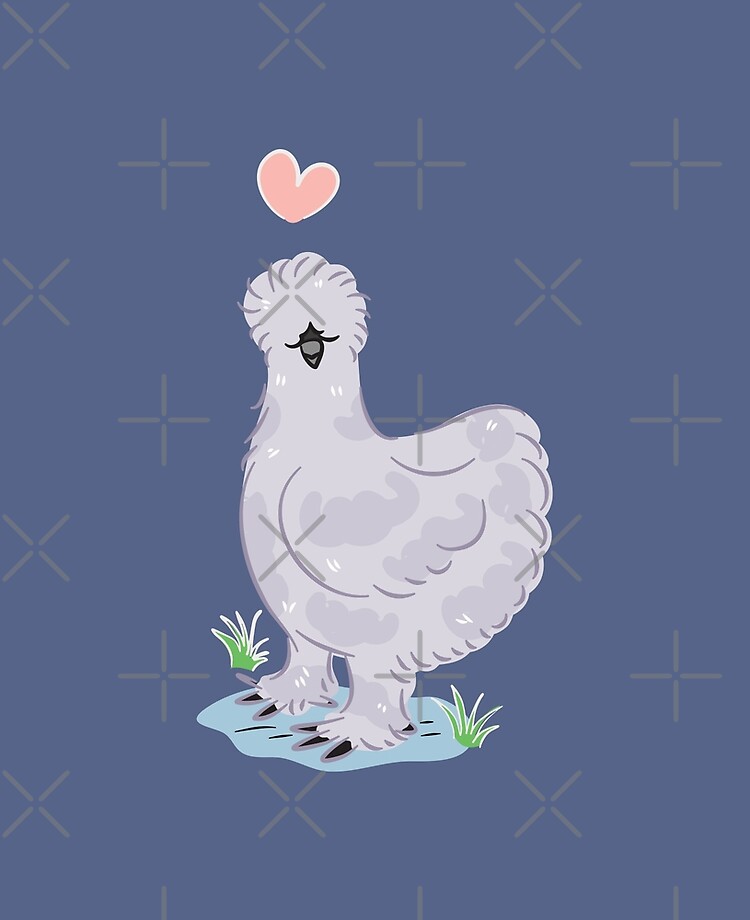 Silkie Mom Adorable Silkies Chicken Illustration Digital Art by