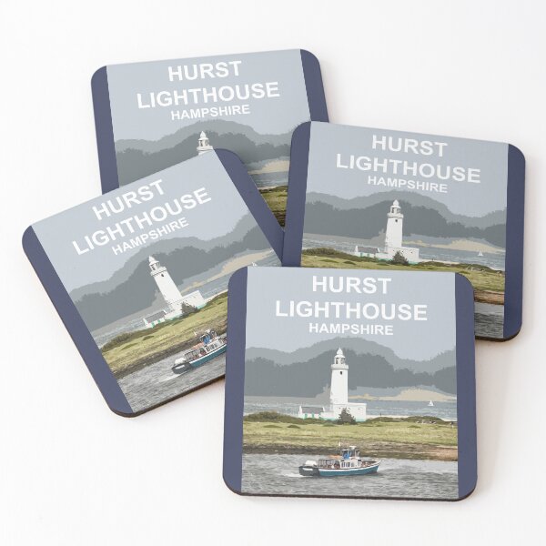 Item preview, Hurst Lighthouse Hampshire gift. Travel poster designed and sold by BarbaraGlebska.