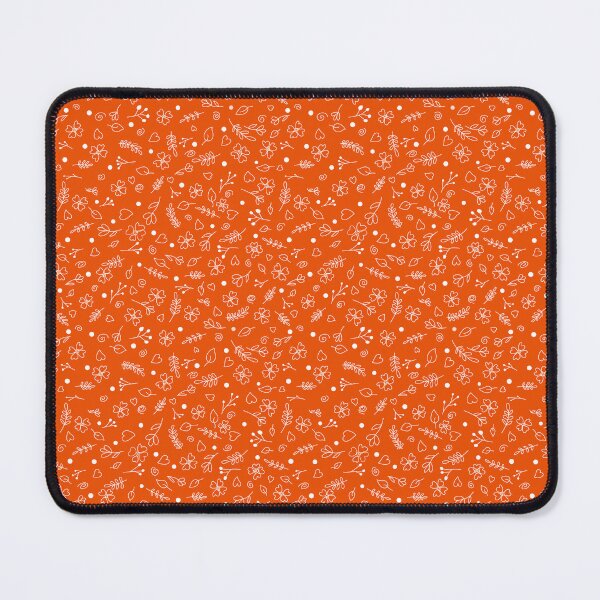 Item preview, Fun, Bright and cheerful Orange Doodle Design featuring hearts and botanicals  designed and sold by Alima Designs.