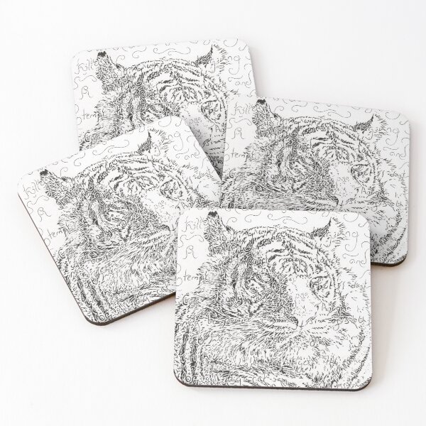 Item preview, a tiger drawn in words designed and sold by JoeEJackson.