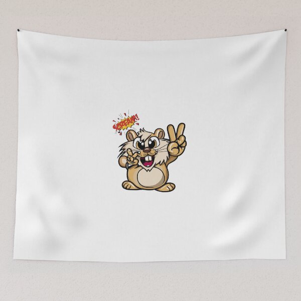 Item preview, Peace Sign and Screaming Hamster - For Hamster Lovers designed and sold by Designs-360-.