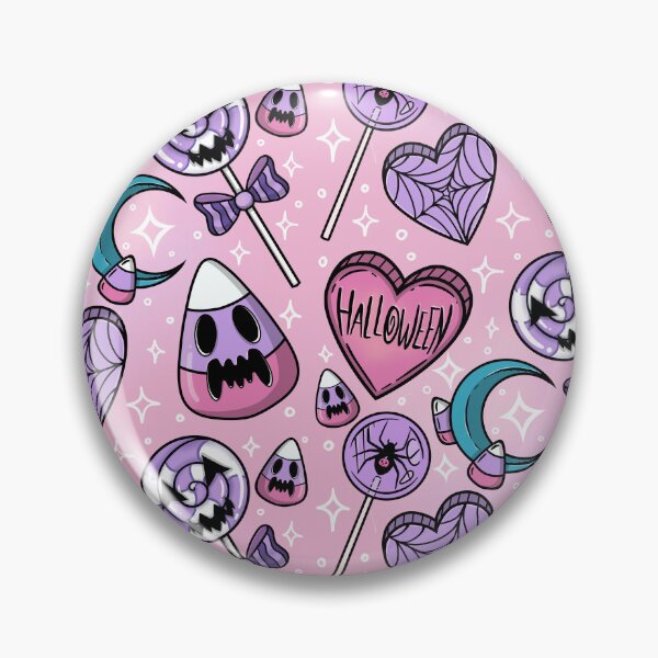 Item preview, Pastel goth Halloween pink spider candy designed and sold by Spooky Witch Dream.
