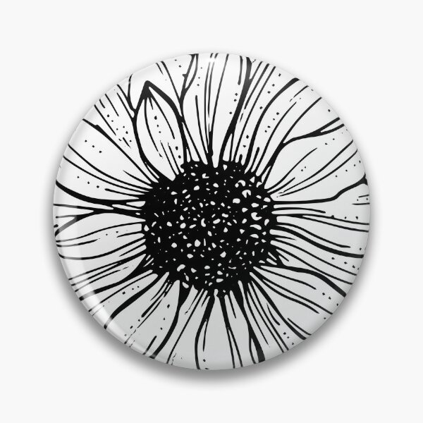 Item preview, Women's Summer Sunflower -Women's Black and White Sunflower Top - Minimalist and Elegant designed and sold by PeonyPeak.