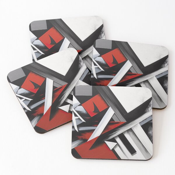 Item preview, Red Black Gray Abstract Pastel Art Modern Painting designed and sold by ArtfulAmbitions.