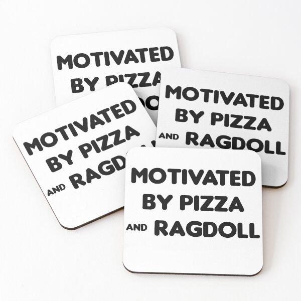 Item preview, Motivated by Pizza &  Ragdoll - Funny designed and sold by CheeseBlueprint.