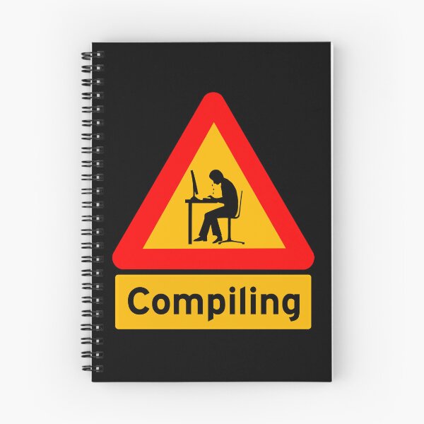 Item preview, 'Compiling' Computer Man Crying - Funny Road Sign Design designed and sold by Ridiculam Toga.