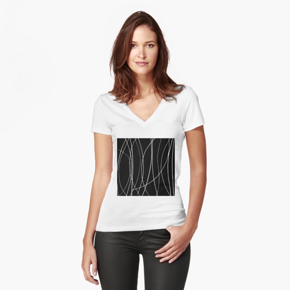 Item preview, Fitted V-Neck T-Shirt designed and sold by latreloar.