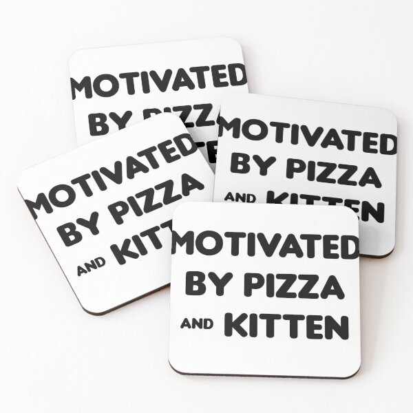 Item preview, Motivated by Pizza & Kitten - Funny designed and sold by CheeseBlueprint.
