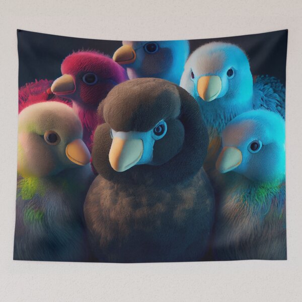 Item preview, Gleaming Plush Flock Digital Painting designed and sold by CodeAndColors.