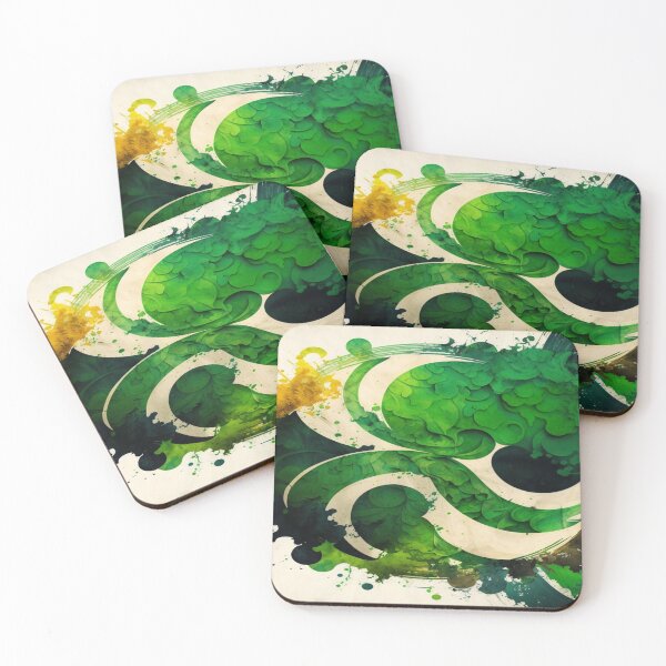 Item preview, St Patricks Day Artwork - Green abstract artwork designed and sold by Unwind-Art-Work.