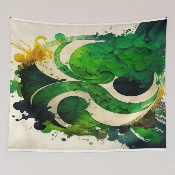 Item preview, St Patricks Day Artwork - Green abstract artwork designed and sold by Unwind-Art-Work.