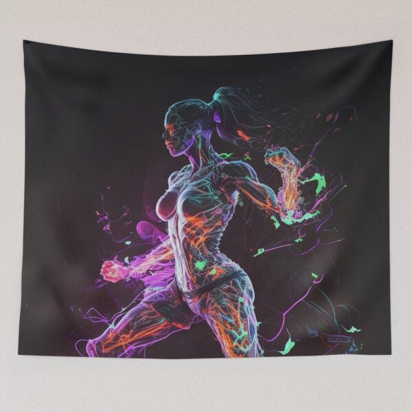 Item preview, Neon Body Combat Lady designed and sold by Cute-Jory-Store.