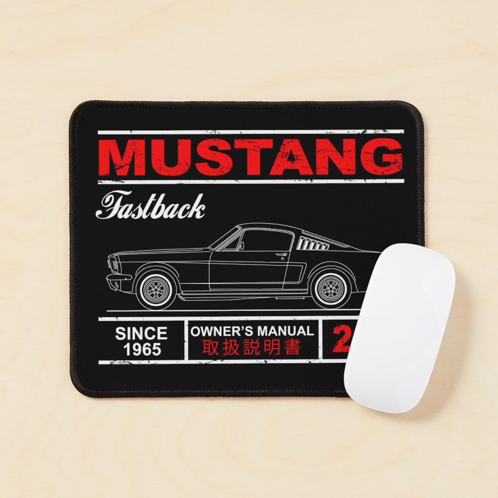 Blueprint of the Mustang Fastback Mouse Pad