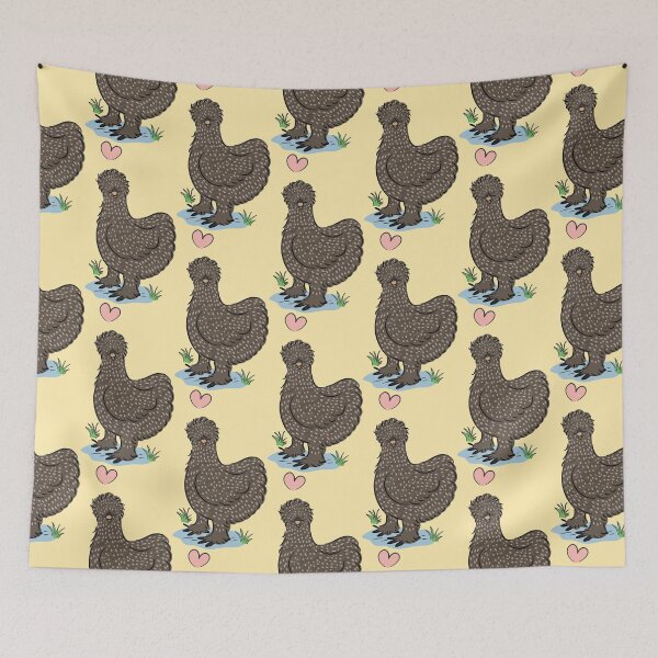 Item preview, LOVE Cuckoo Silkie Chicken designed and sold by Lulupainting.