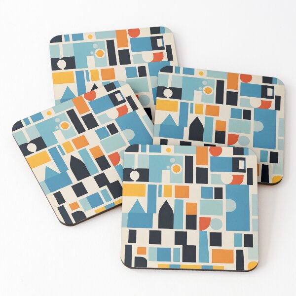 Artikelvorschau, Mcm 052 - Formen - (blau, orange und schwarz) entworfen und verkauft von leartset.
