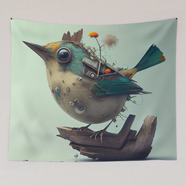 Item preview, Zany Chirp in Flotsam Digital Painting designed and sold by CodeAndColors.