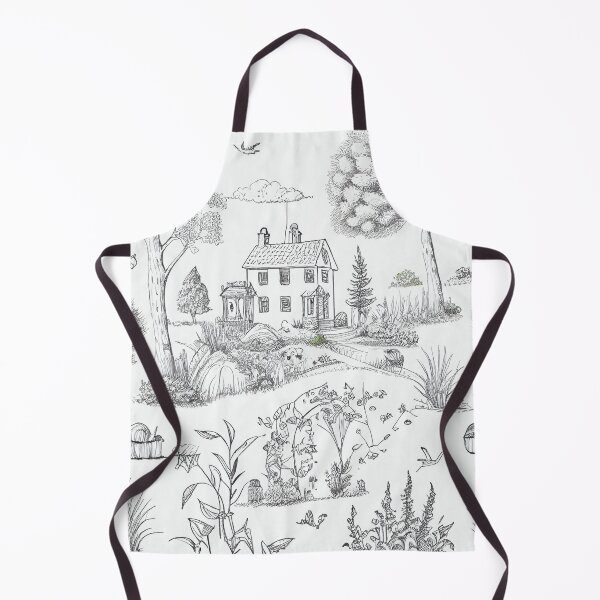 Aperçu de l'œuvre Calming Cartoon White Sketched English Countryside Digital Painting créée et vendue par CodeAndColors.