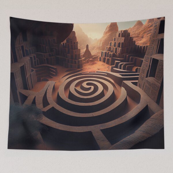 Item preview, The Maze of the Amulet Panorama Digital Painting designed and sold by CodeAndColors.