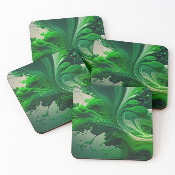 Item preview, St Patricks Day Artwork - Green abstract artwork designed and sold by Unwind-Art-Work.