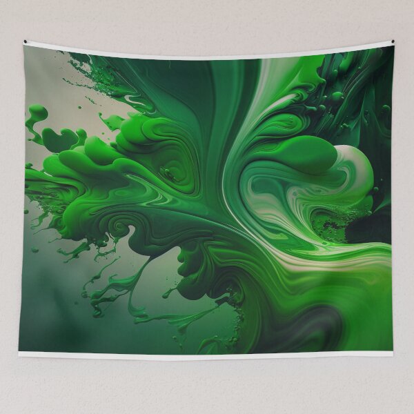 Item preview, St Patricks Day Artwork - Green abstract artwork designed and sold by Unwind-Art-Work.