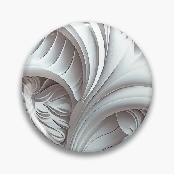Item preview, Baroque Designer White Futuristic Modern Coastal P Digital Painting designed and sold by CodeAndColors.