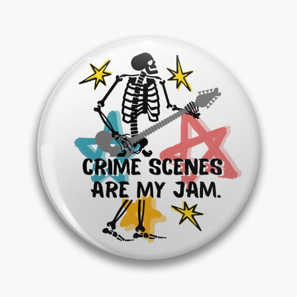Item preview, Crime Scenes Are My Jam Sticker designed and sold by SceneOfTheCrime.