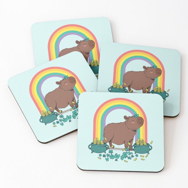 Item preview, Capybara St Patricks Day Rainbow designed and sold by MrEddie10.