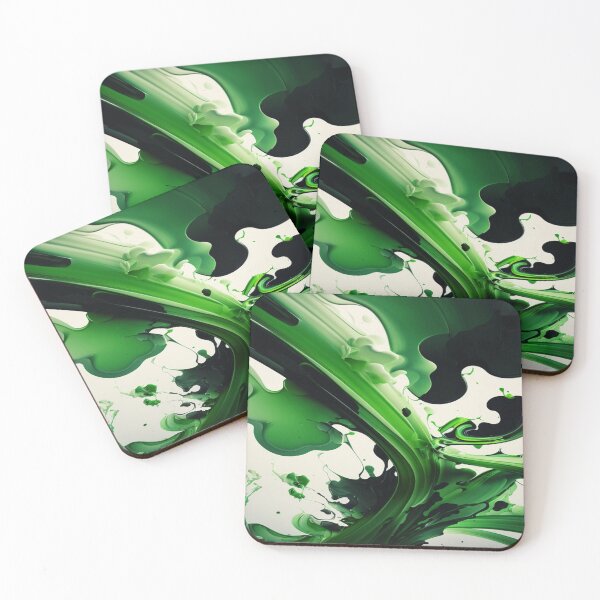 Item preview, St Patricks Day Artwork - Green abstract artwork designed and sold by Unwind-Art-Work.