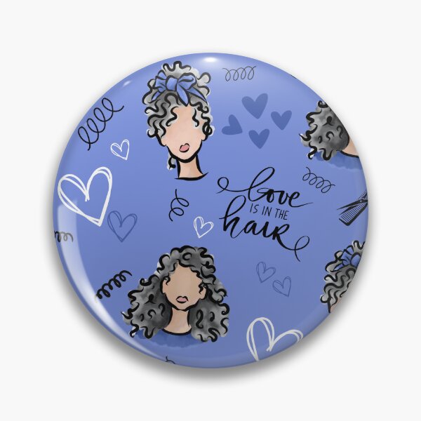Item preview, Love is in the Hair (Gray) designed and sold by Curly-Cuties.