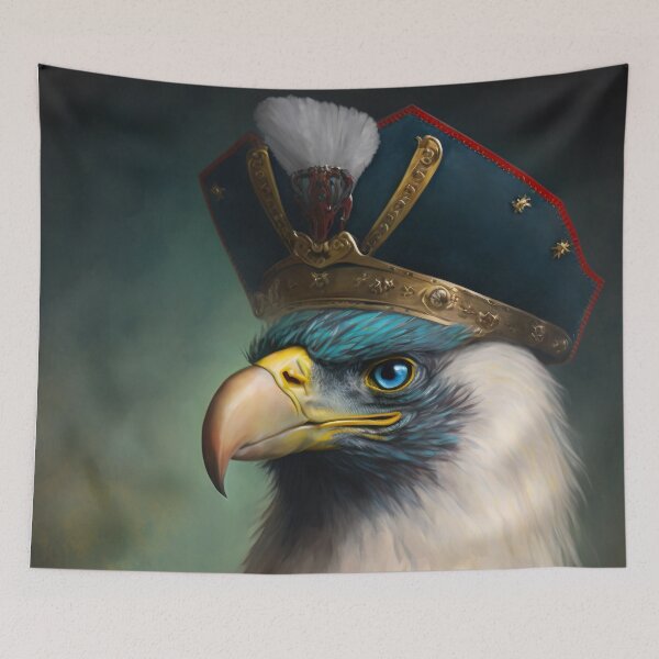 Item preview, EAGLE Portrait, Imperial Pet Portrait, Renaissance Animal Painting,  Pet Lover Gif, AI art, Print Art designed and sold by XIX361ART.