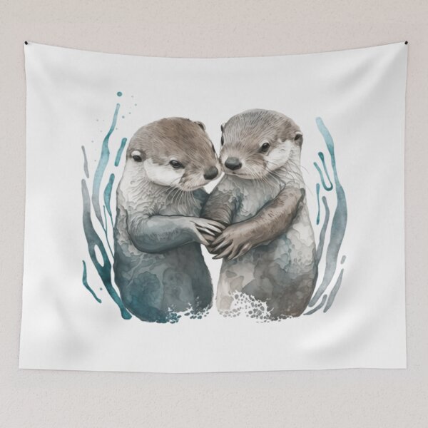 Item preview, Significant Otters - Otters Holding Hands designed and sold by DOPANDA ..