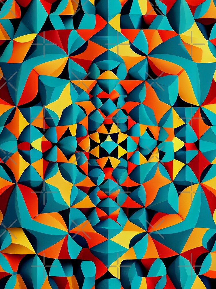 Thumbnail 3 von 3, Tuch, Vivid Pattern Digital Painting designt und verkauft von CodeAndColors.