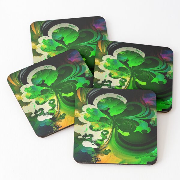 Item preview, St Patricks Day Artwork - Green abstract artwork designed and sold by Unwind-Art-Work.