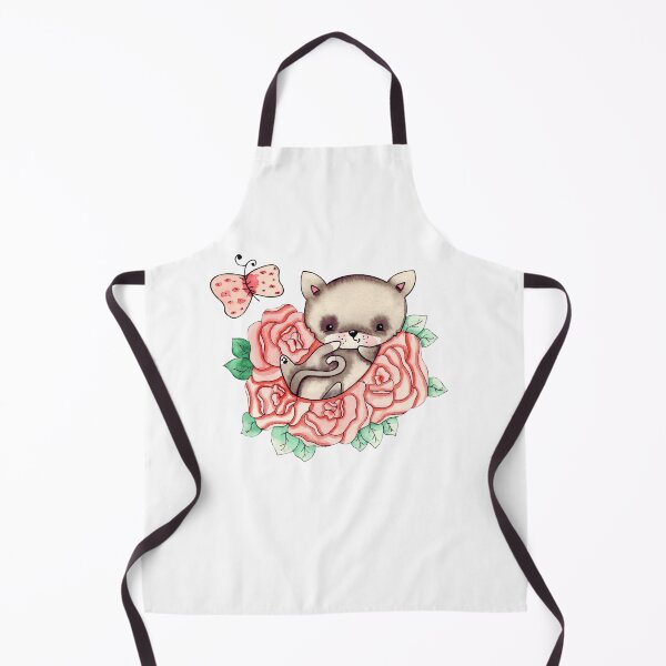 Item preview, Cute Cat on Roses designed and sold by HappyLifeCreate.