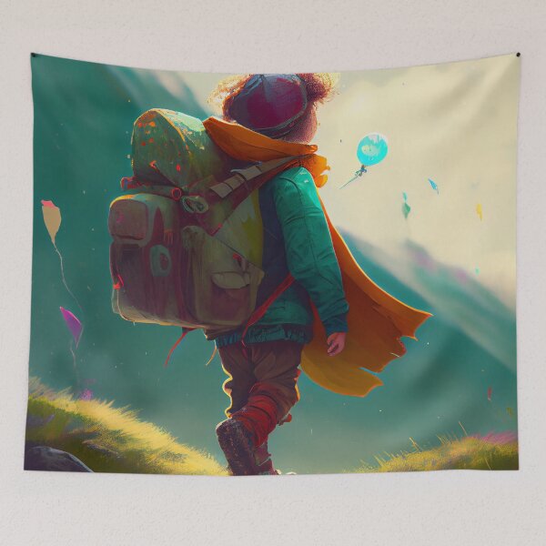 Item preview, The Joyful Wanderer Digital Painting designed and sold by CodeAndColors.