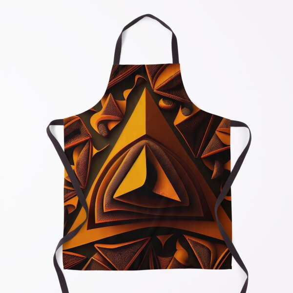 Aperçu de l'œuvre Futuristic Triangular Orange Traditional Pattern Digital Painting créée et vendue par CodeAndColors.