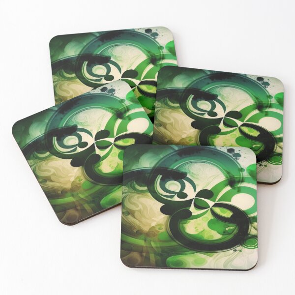 Item preview, St Patricks Day Artwork - Green abstract artwork designed and sold by Unwind-Art-Work.