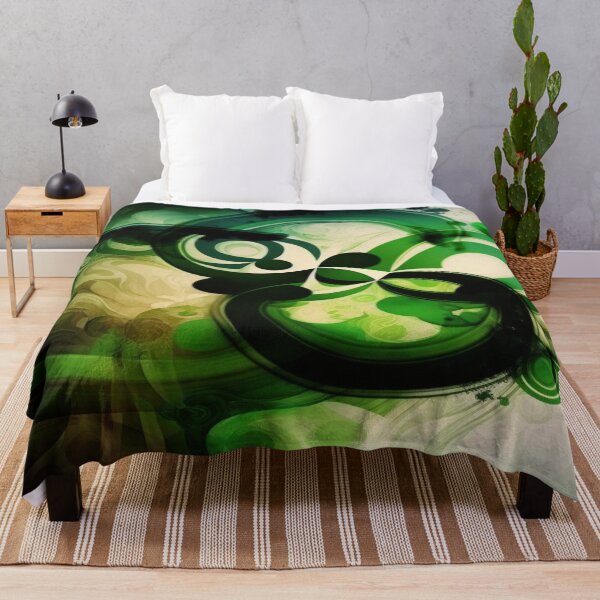 Item preview, St Patricks Day Artwork - Green abstract artwork designed and sold by Unwind-Art-Work.