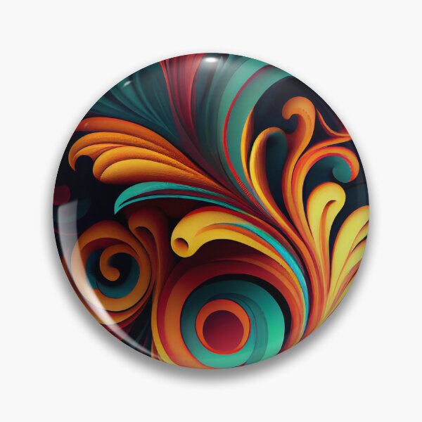 Artikelvorschau, Swirling Intense Bright Eclectic Pattern Digital Painting entworfen und verkauft von CodeAndColors.