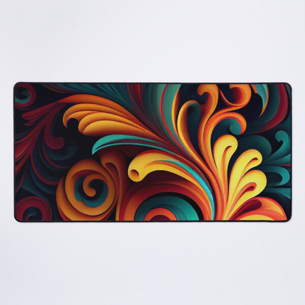 Artikelvorschau, Swirling Intense Bright Eclectic Pattern Digital Painting entworfen und verkauft von CodeAndColors.