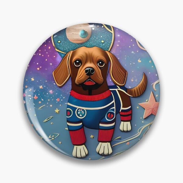 Item preview, "Ornate Canine Cosmos": A Vibrant and Surreal Multi-Dimensional Paper Craft Illustration designed and sold by Vividy.